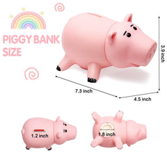 HOTFUN piggy bank rotating bottom stopper for simple money retrieval.