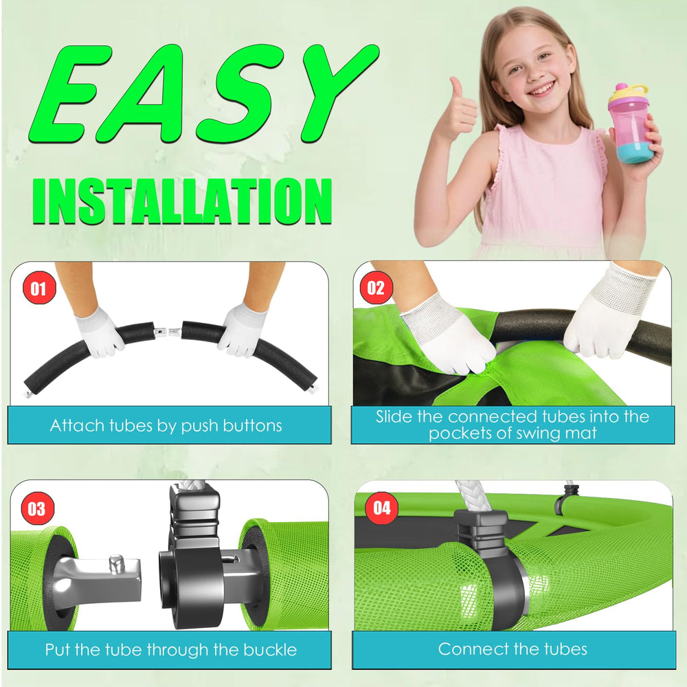 Hotjump backyard installation image showing tree-friendly mounting options
