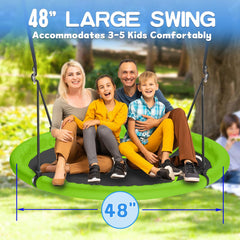 Hotjump saucer swing with thick rope and metal rings for secure setup