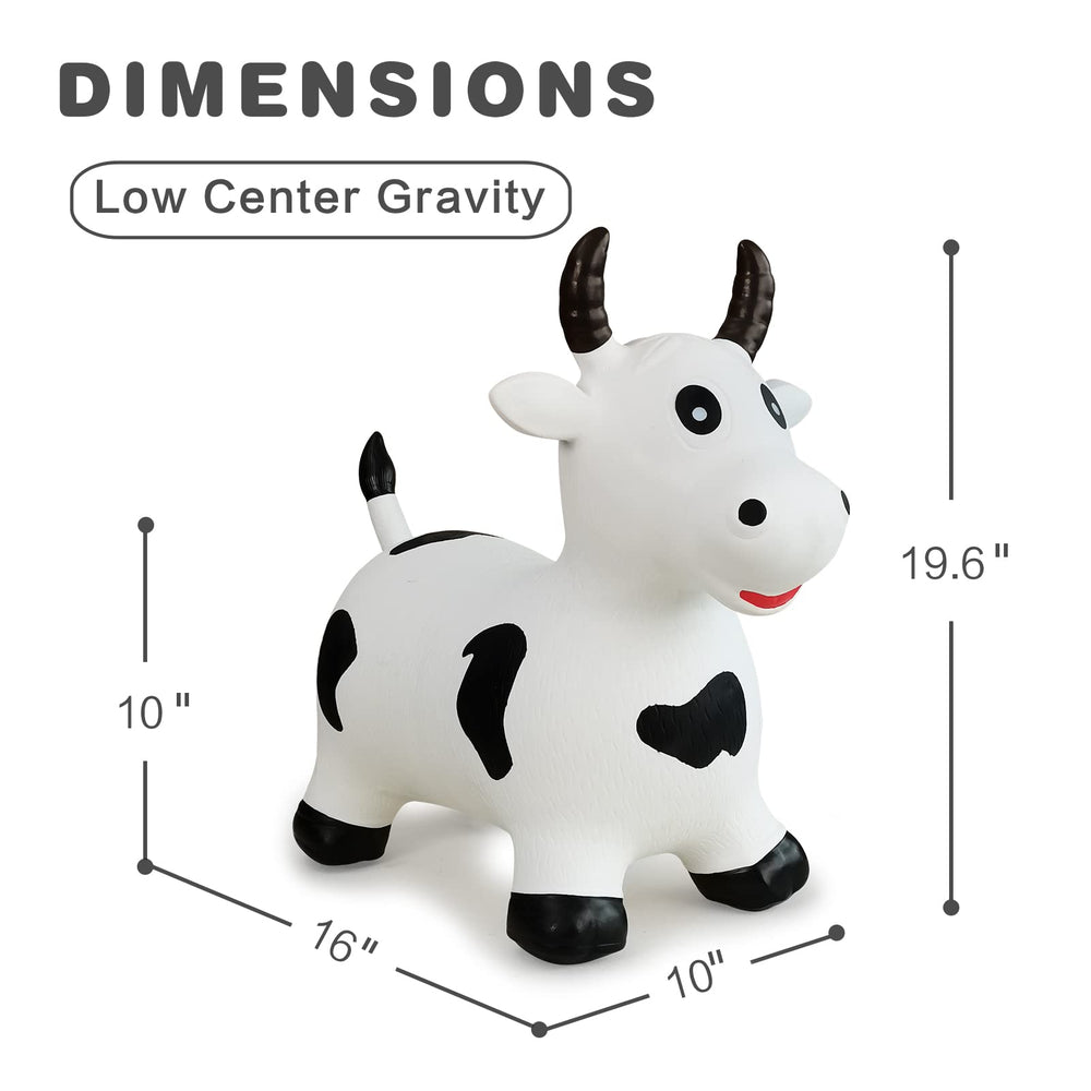 HotMax bouncy cow hopper front view perfect for imaginative farm adventures.