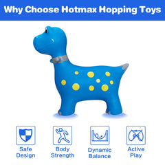 HotMax inflatable dino hopper blue enables portable, on-the-go fun.