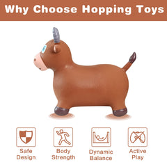 HotMax kids bouncing farm toy for indoor or outdoor adventures.