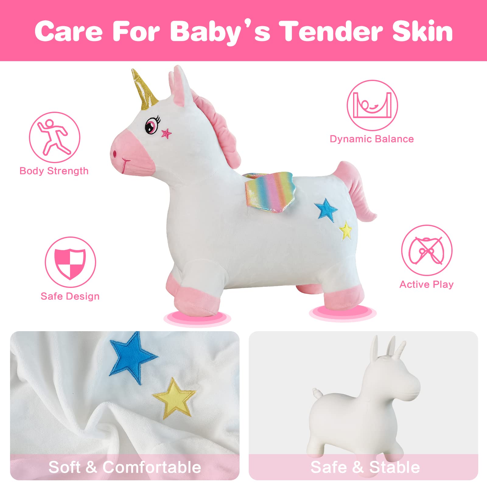 HotMax Secure snug-fit cover keeps the toy stable during bouncing.