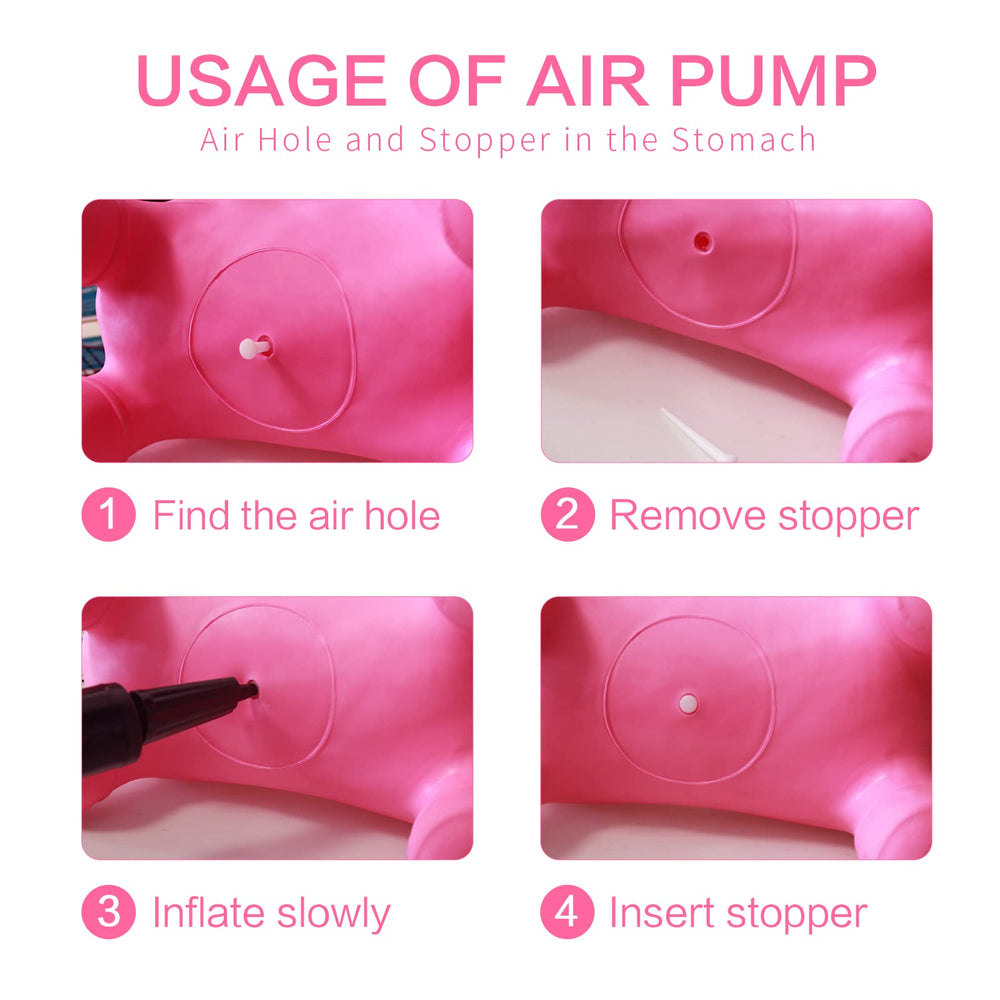 HotMax Unicorn Bouncy Horse pink easy-clean surface after play