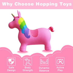 HotMax Unicorn Bouncy Horse pink seat close-up showing sturdy design for safety