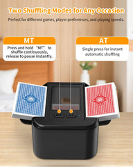 HOTOIQ Card Shuffler dual mode enables auto or manual operation during games