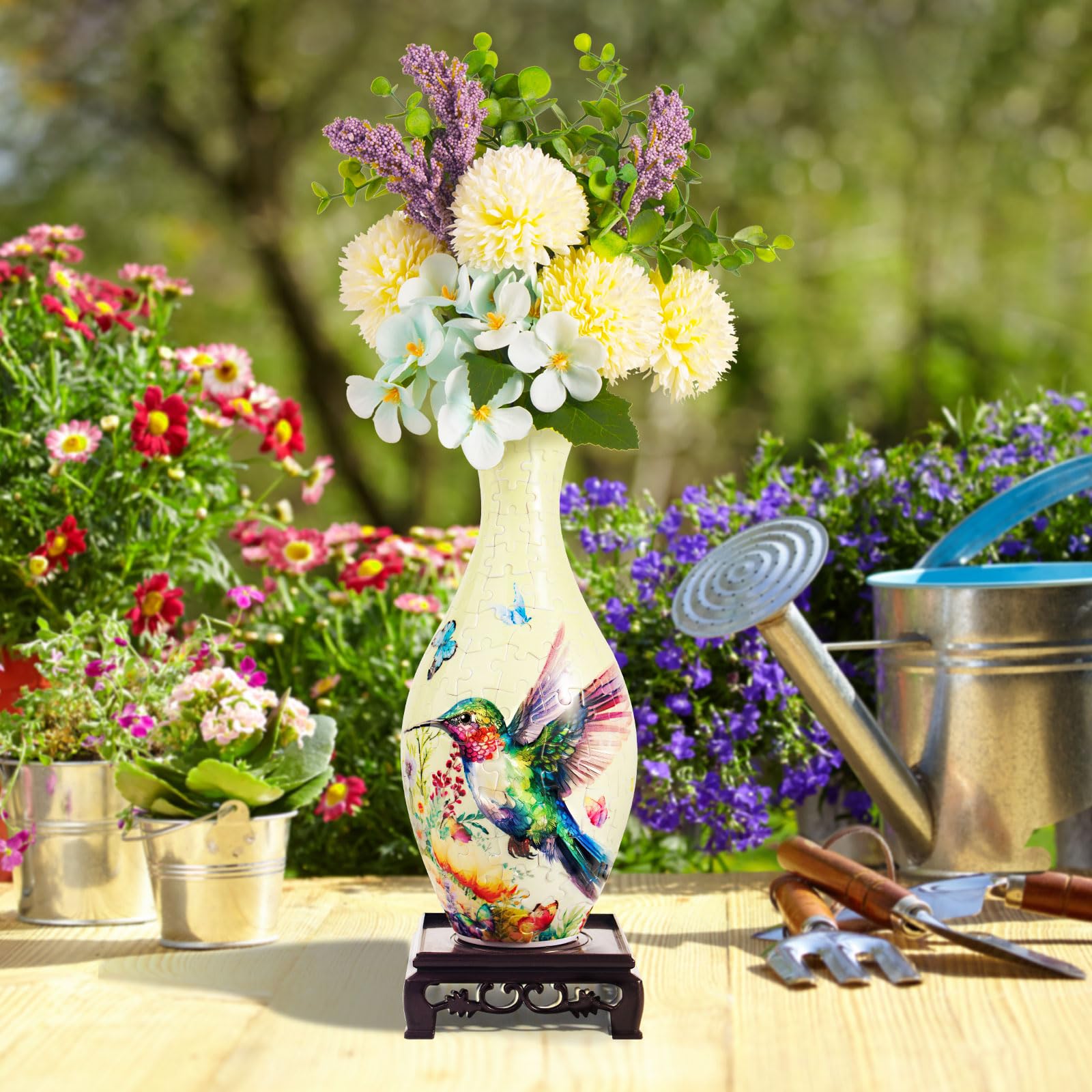 HOTPLACY 3D Puzzle Vase back serial numbers aid reassembly