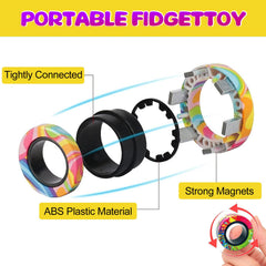 HotubFolks magnetic rings shared among friends in a playful display.