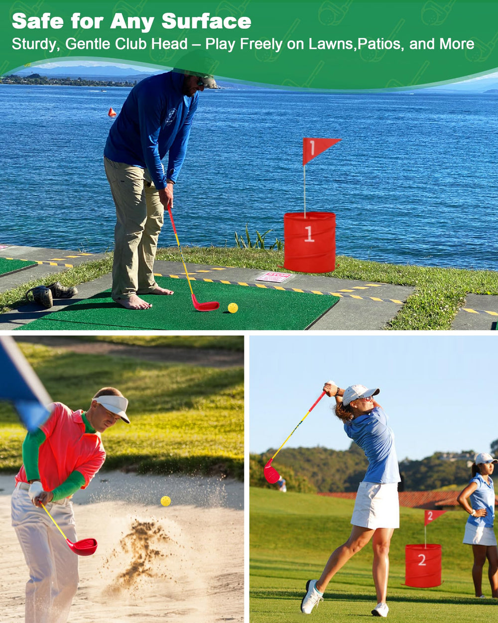 HOTWIND authentic outdoor golf feel enhances backyard practice sessions.