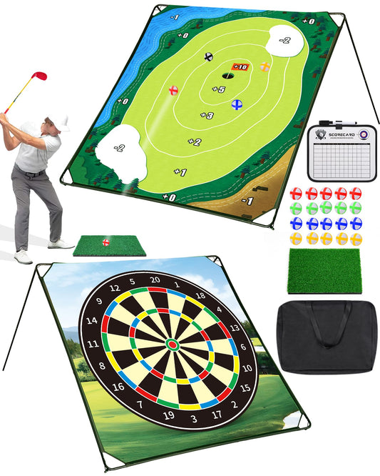 HOTWIND Golf Chipping Game double-sided mat for versatile indoor and outdoor practice.