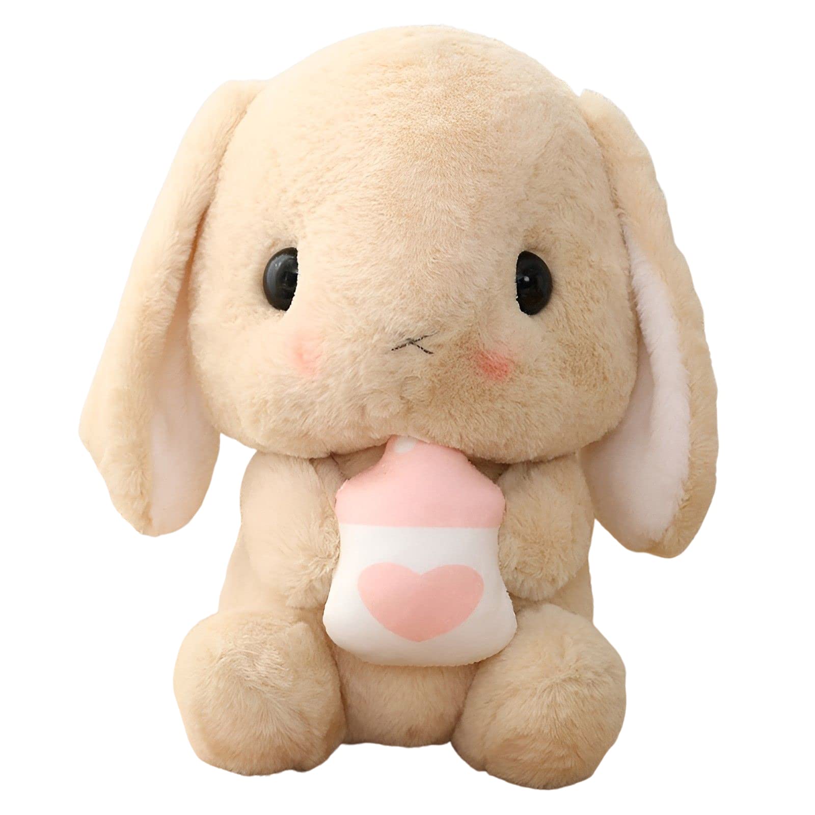 HOUPU soft toy rabbit in Easter white with carrot, perfect cuddle friend.