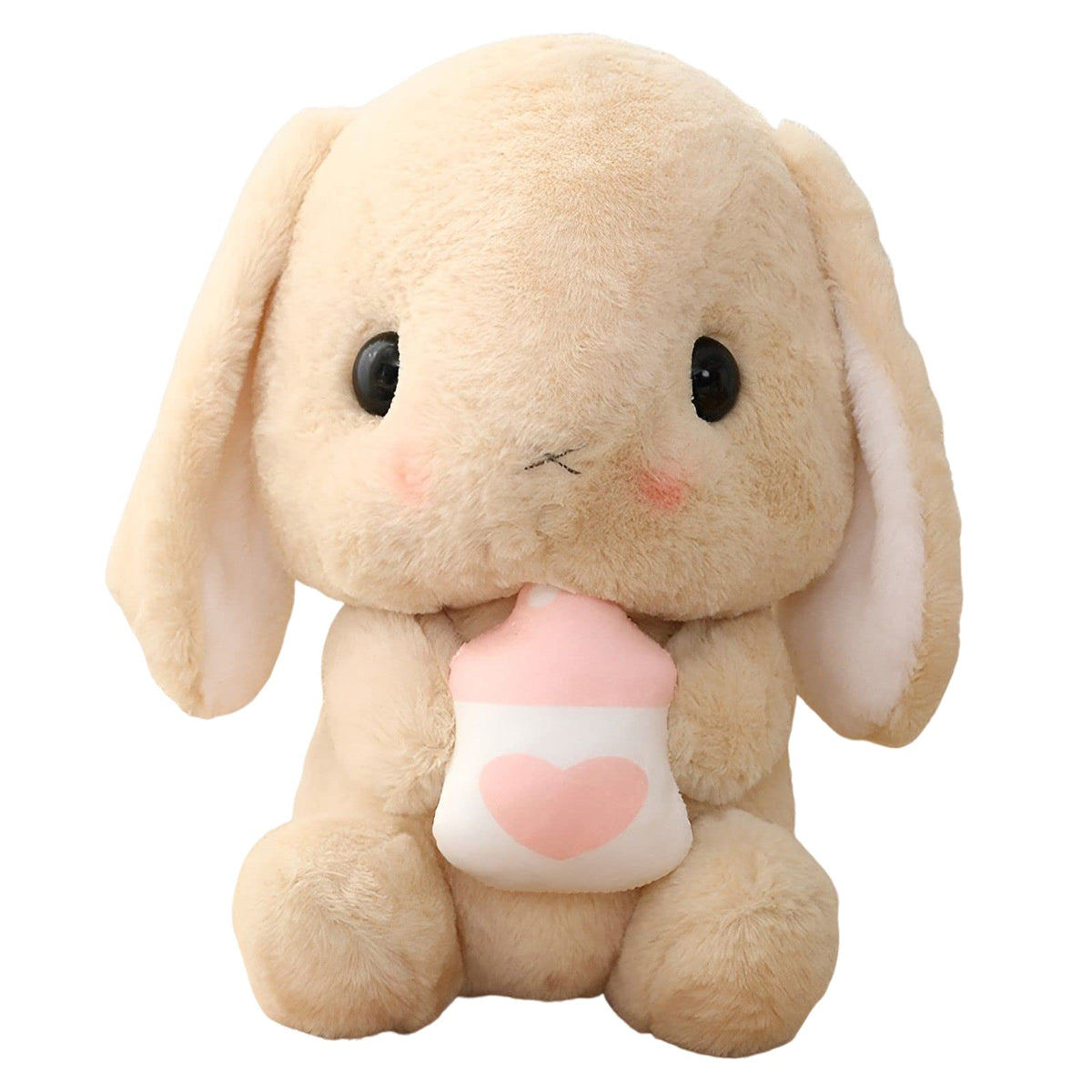 HOUPU soft toy rabbit in Easter white with carrot, perfect cuddle friend.