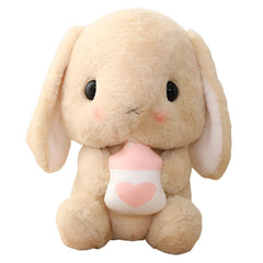 HOUPU soft toy rabbit in Easter white with carrot, perfect cuddle friend.