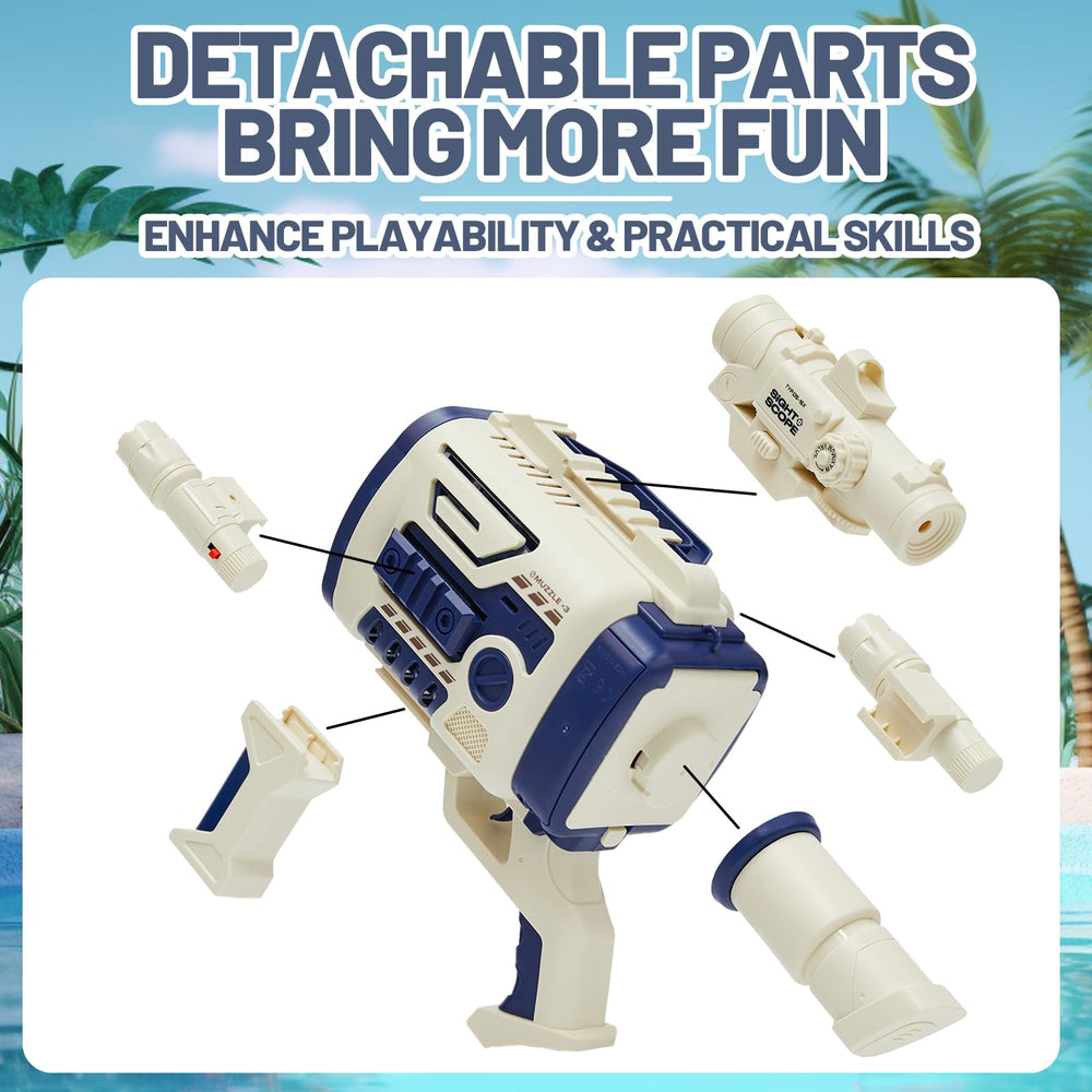 Houscly bubble machine gun shows four muzzles for high bubble output