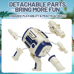 Houscly bubble machine gun shows four muzzles for high bubble output