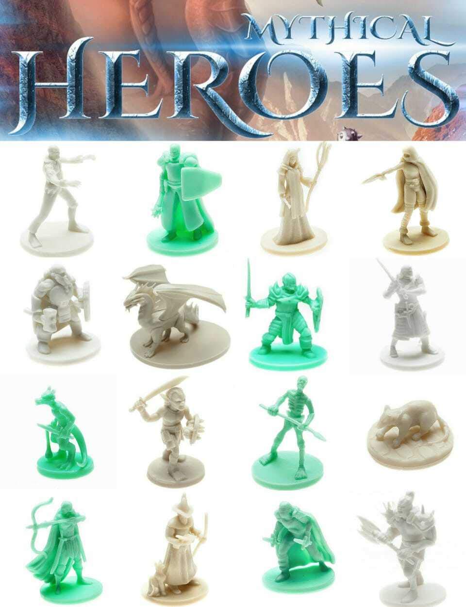 House of Bodian mythical heroes mini figure set—human, elf, dwarf races for variety.