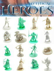 House of Bodian mythical heroes mini figure set—human, elf, dwarf races for variety.