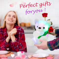 Houwsbaby Glow Teddy Bear battery compartment uses AAA batteries.