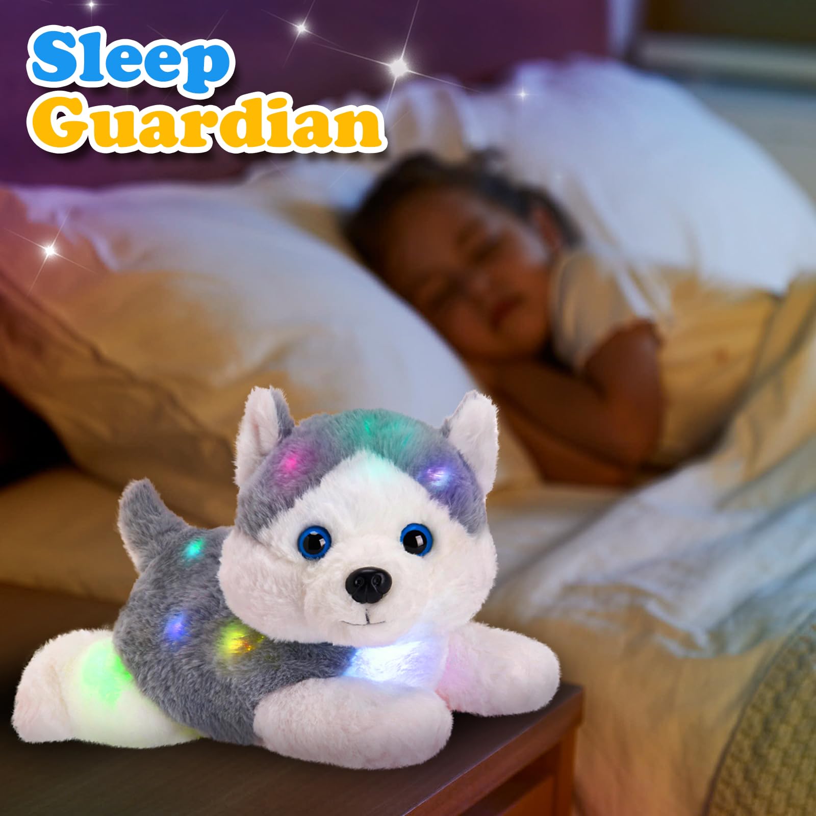 Houwsbaby husky requires 3 AA batteries (not included)