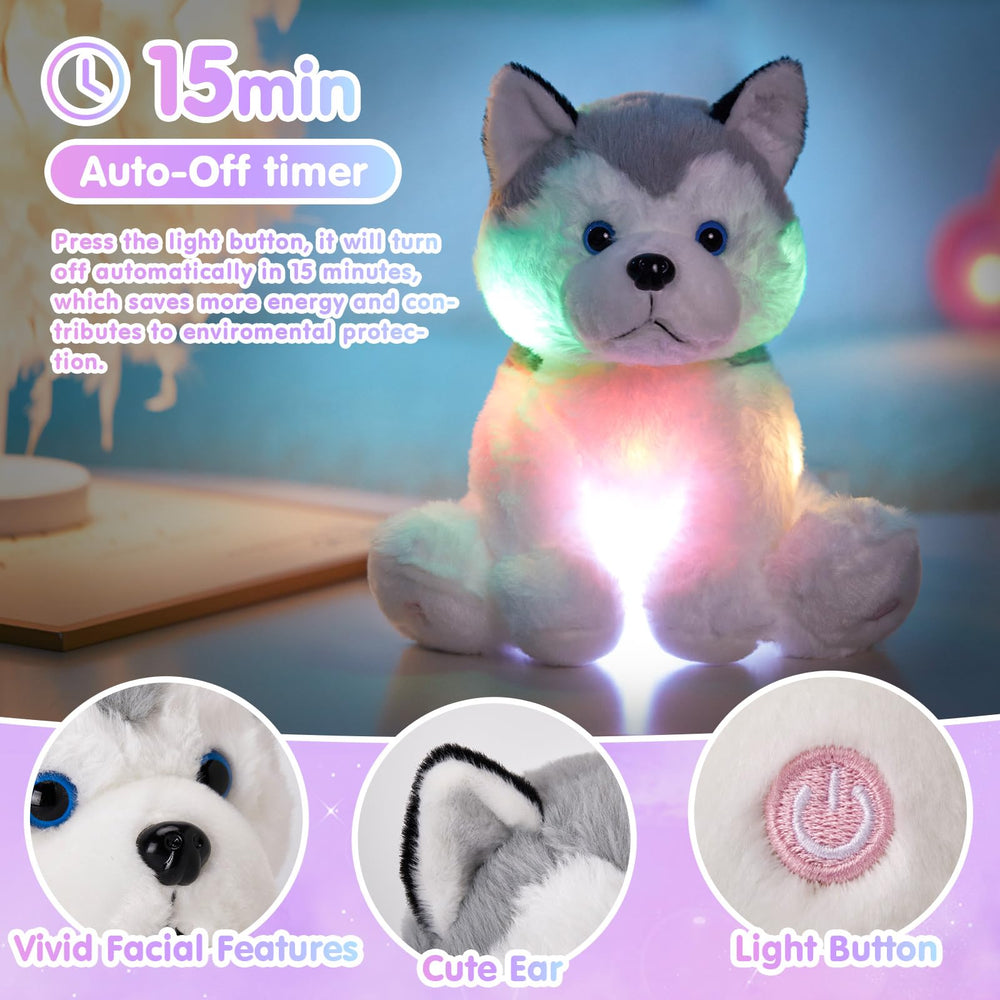 Houwsbaby Husky in nursery, comforting night light for kids