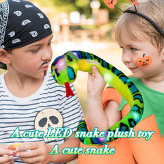 Houwsbaby realistic glow snake plush ideal for storytelling and pranks.