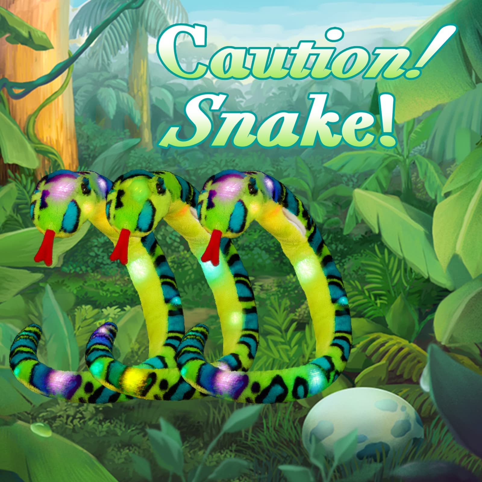 Houwsbaby long snake plush doubles as cute bedside decor.