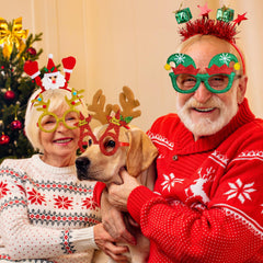 HOVACY Christmas tree glasses frame perfect for themed photo booths.
