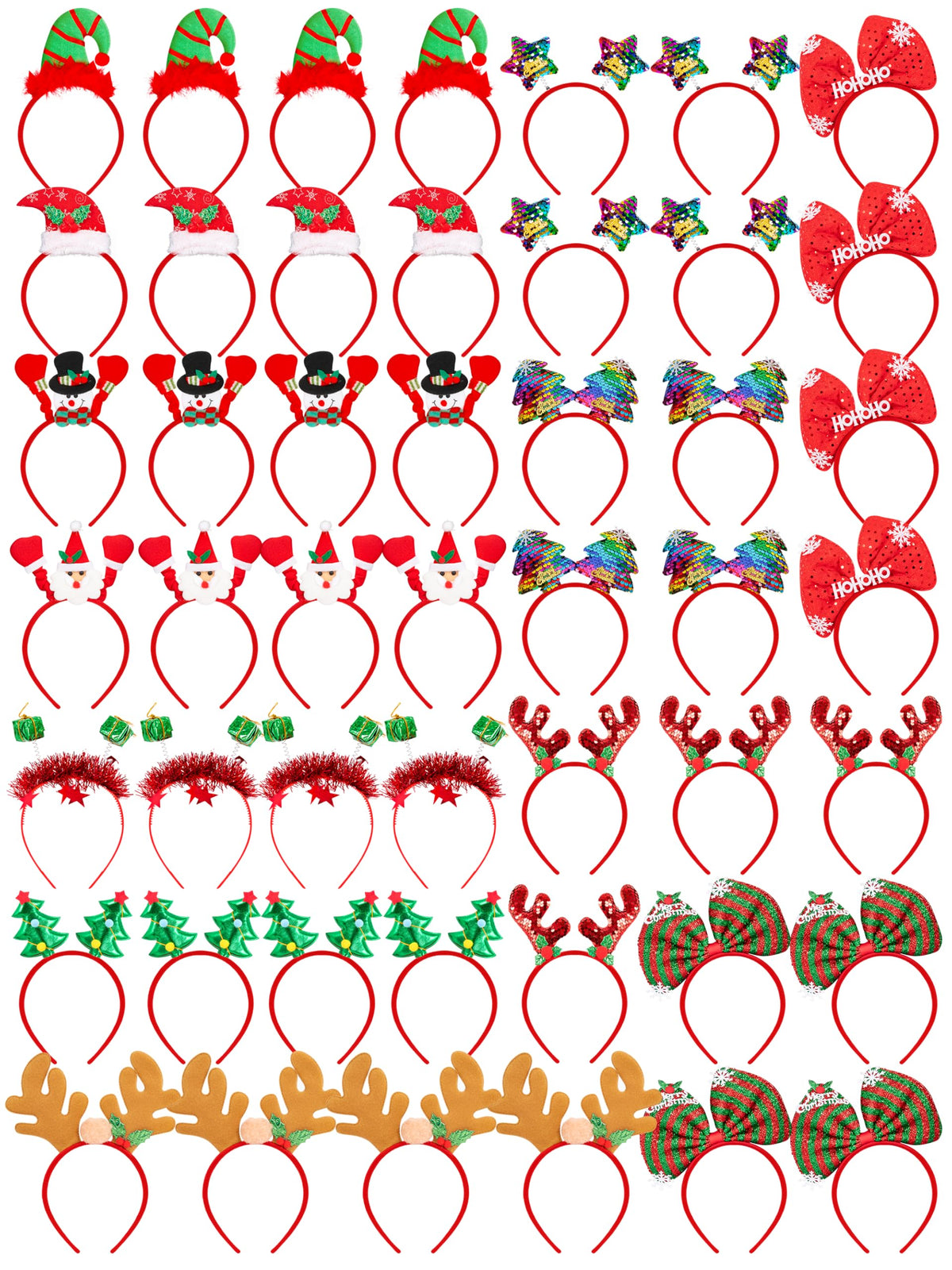 HOVACY Christmas headband Santa for festive photos and parties.