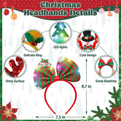 HOVACY LED Santa hat headband adds sparkle to events.