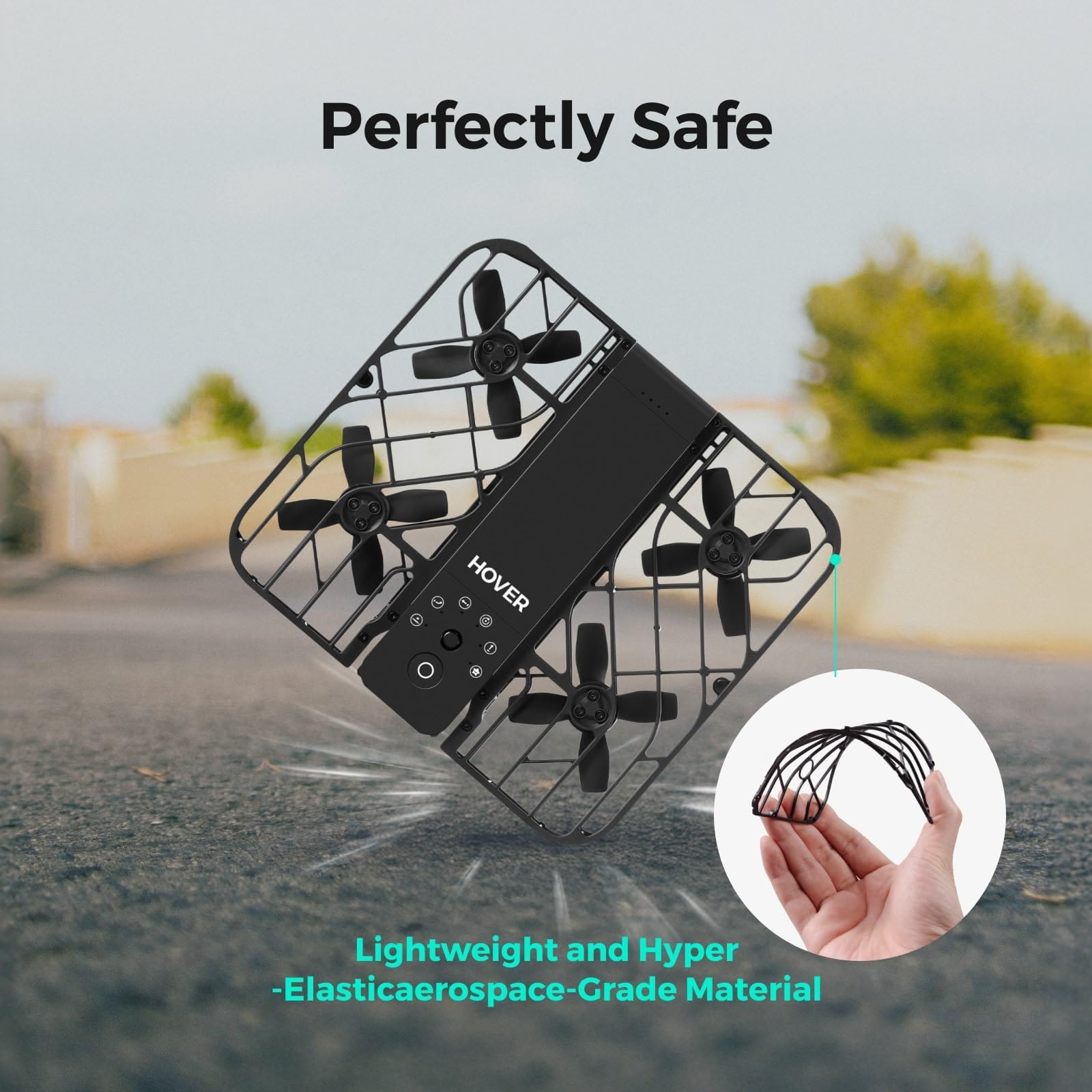 HOVERAir X1 intelligent flight paths add hands-free versatility.