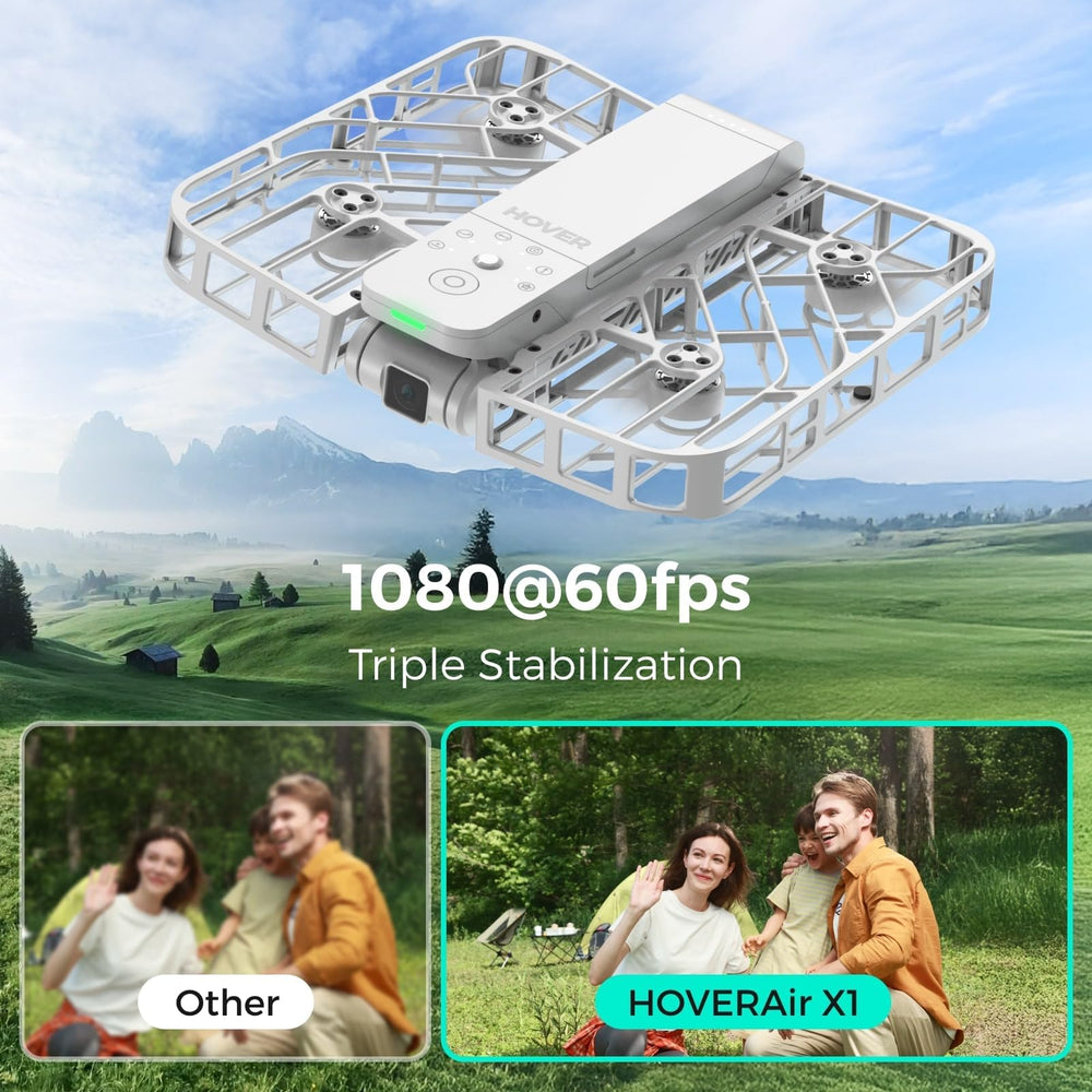 HOVERAir X1 safety guards protect the drone and surroundings.