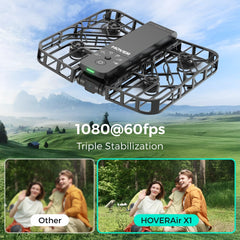 HOVERAir X1 32GB storage keeps footage locally for privacy.