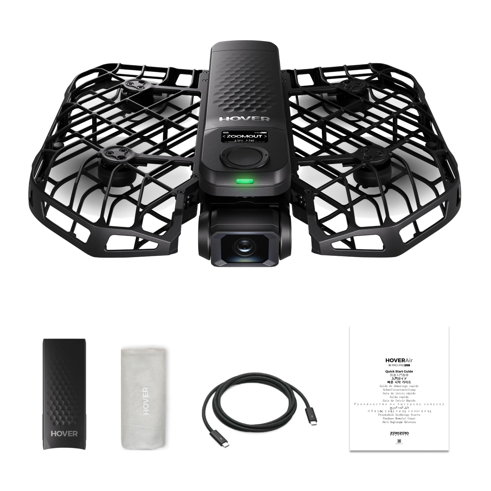 HoverAir X1 Pro folded compact for travel and easy packing.
