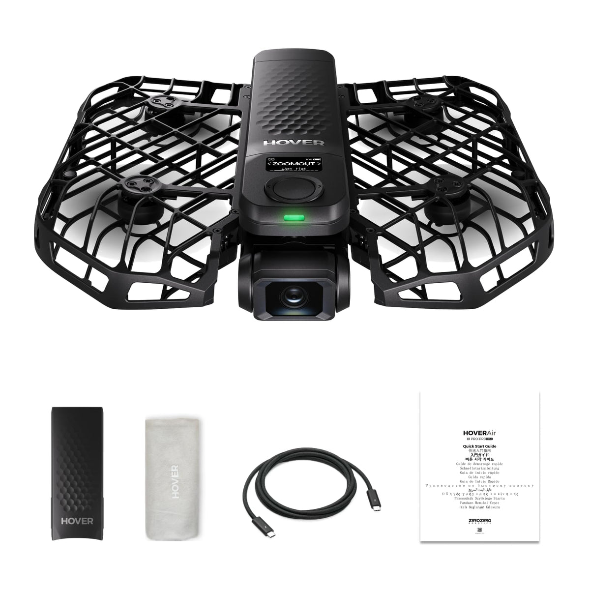 HoverAir X1 Pro folded compact for travel and easy packing.