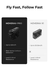 HoverAir X1 Pro rear ToF sensor helps safer tracking.