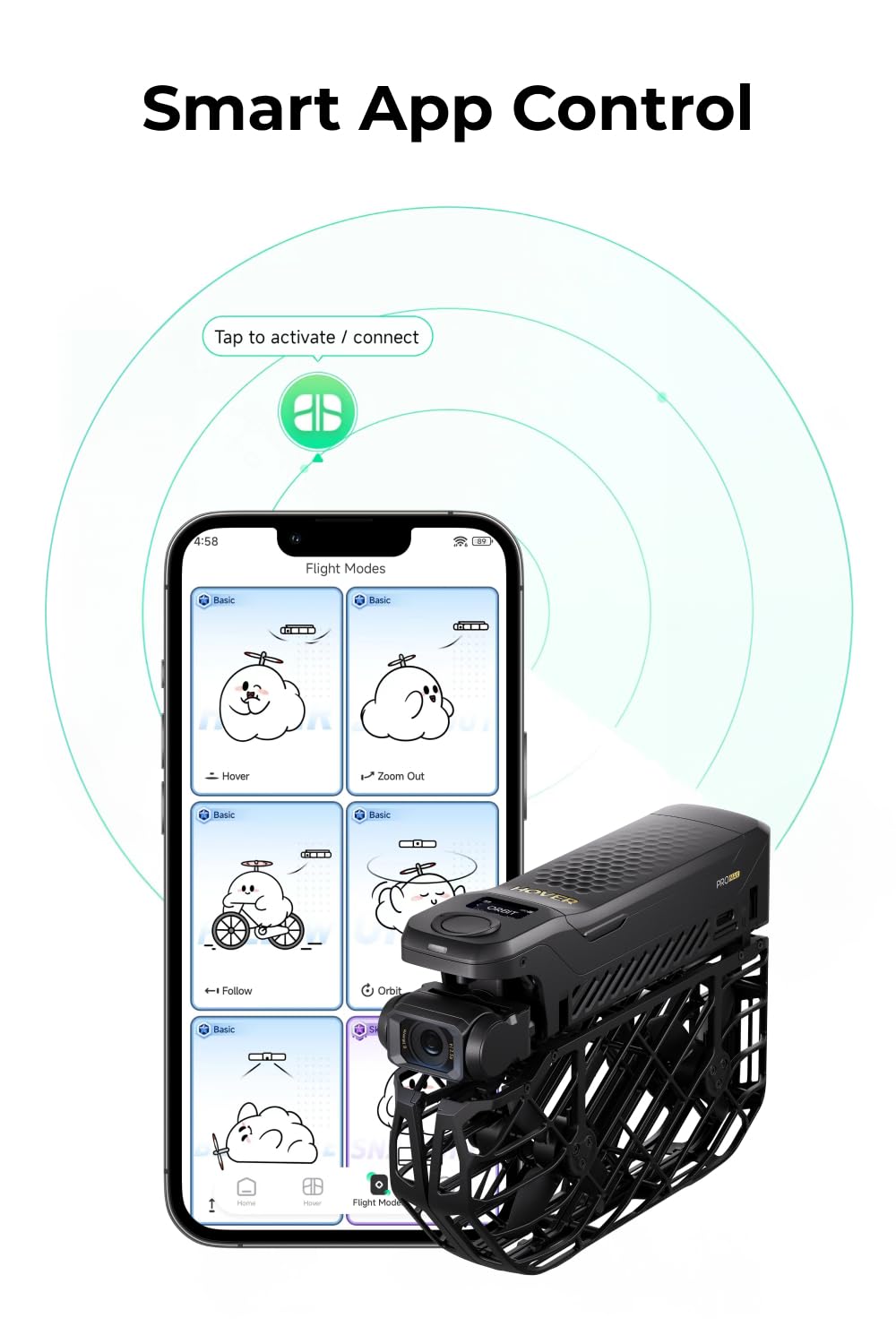 HOVERAir X1 Promax rear ToF detection enabling safer tracking