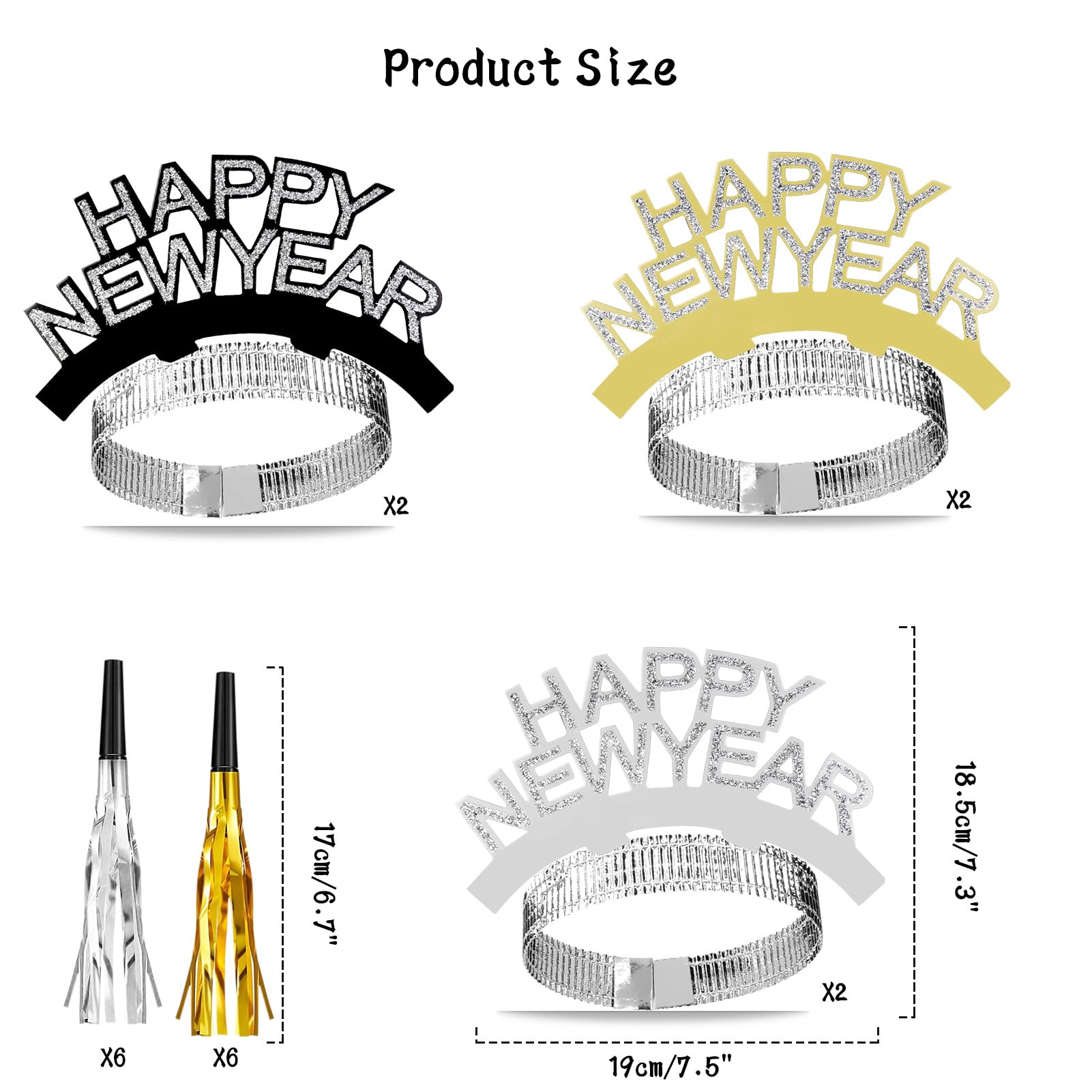 HOWAF New Year decor kit enhances 2026 party ambiance.