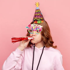 HOWAF headbands printed 'HAPPY NEW YEAR' for themed outfits