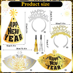 HOWAF Glitter cone hat for New Year creates glamorous guest vibes and easy wear.