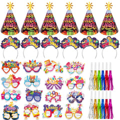 HOWAF neon cone hats in multicolor, ideal for festive photos