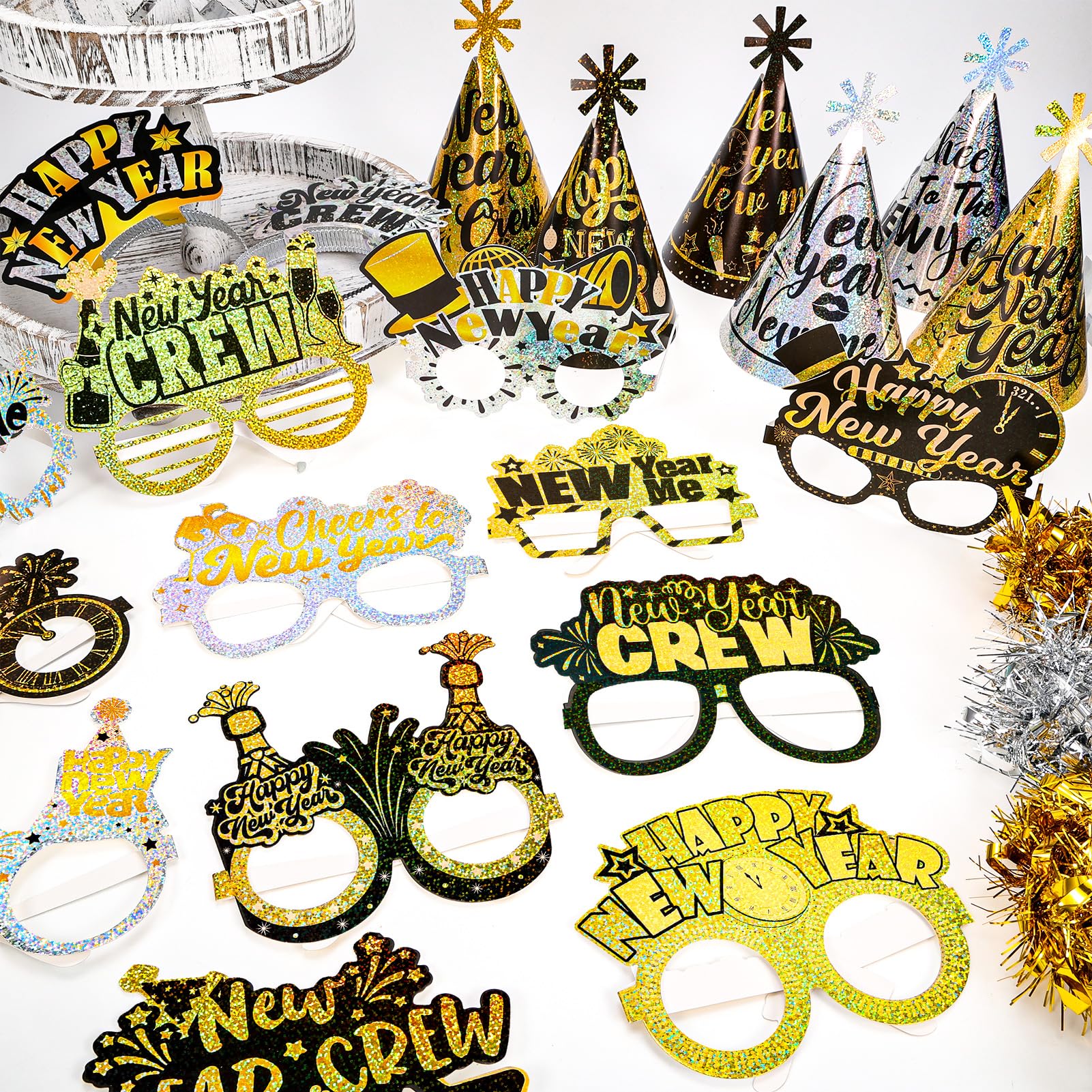 HOWAF New Year Eve glitter bracelets enhance wrist celebrations