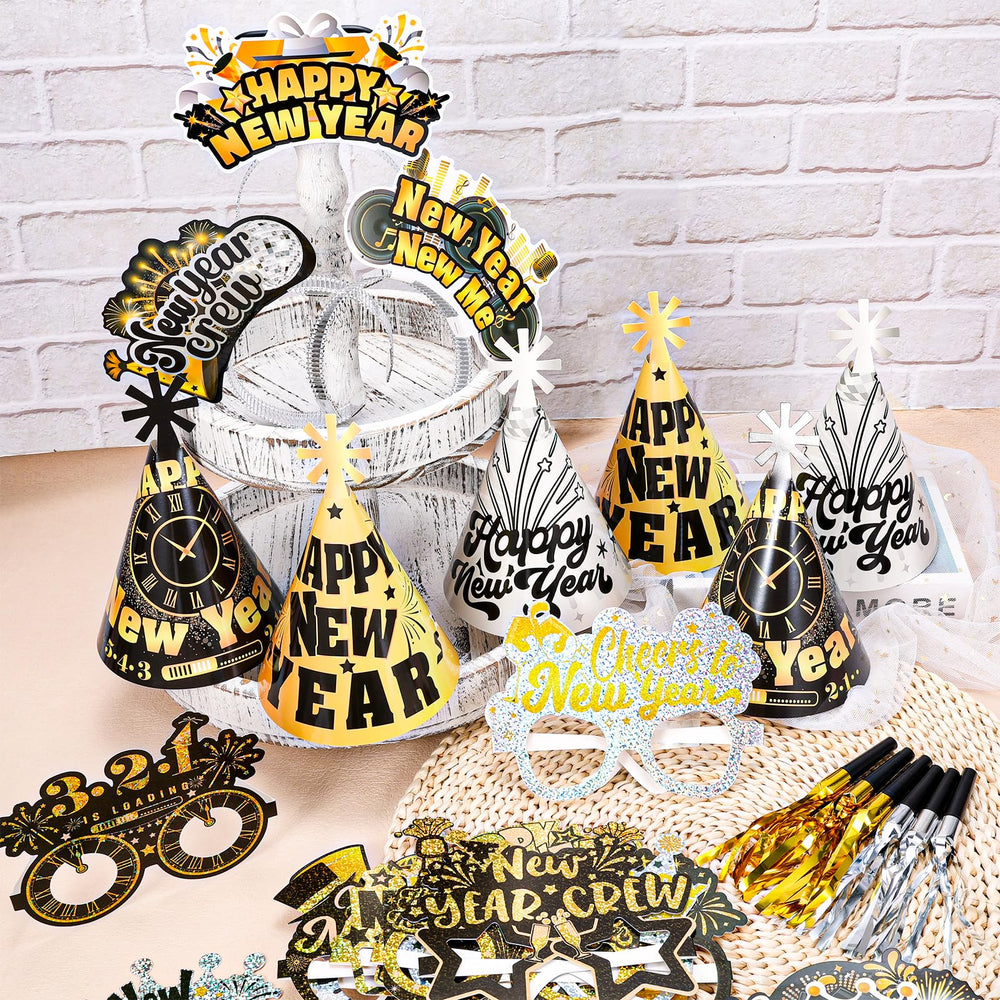 HOWAF New Year gold-silver blowers add festive sound and excitement to the party.