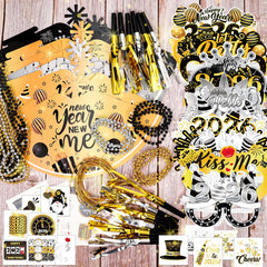 Howaf black and gold noise makers amplify countdown excitement