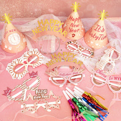 HOWAF Rose Gold New Year Decor Set sparks festive memories.