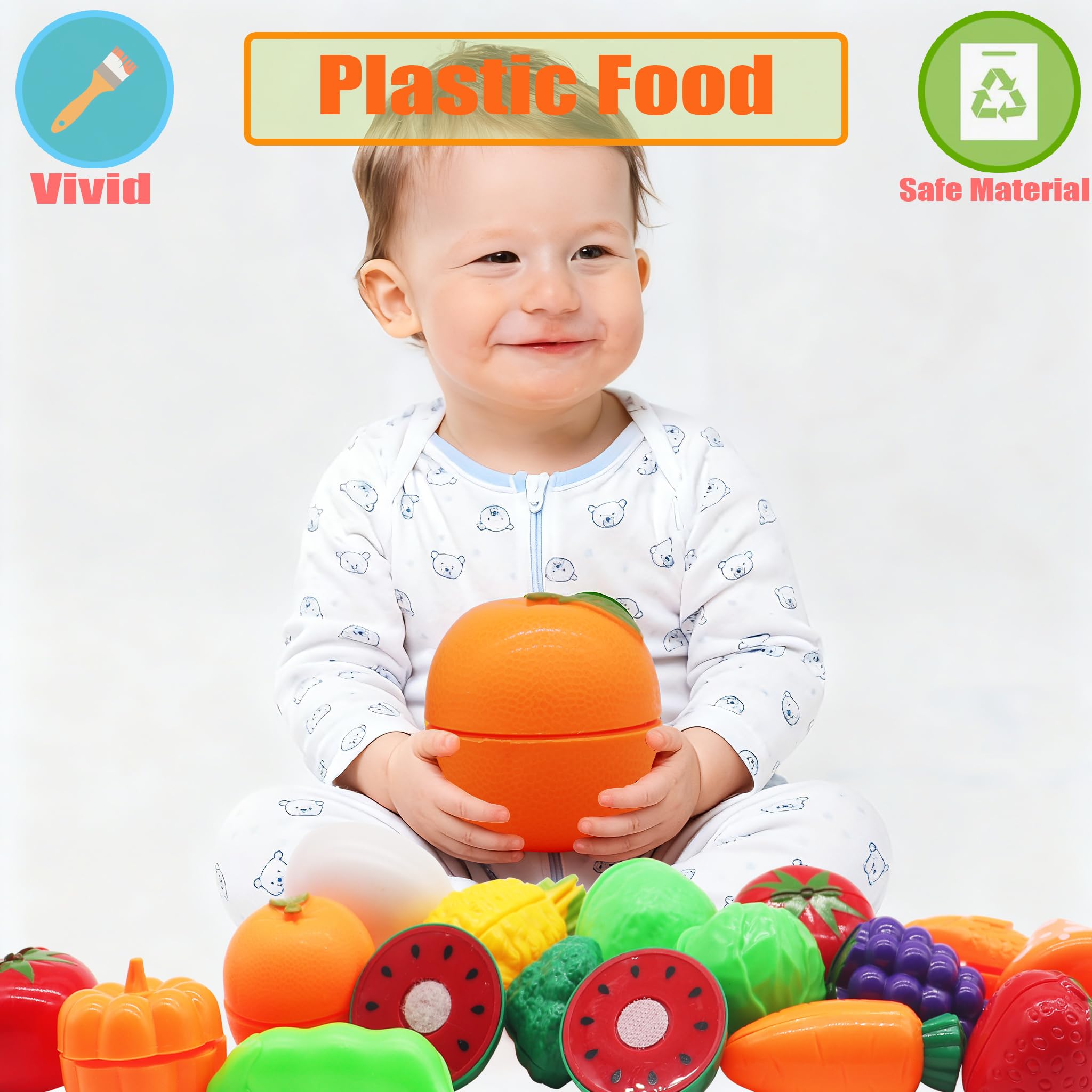 HOXBUR strawberry pretend play toy promotes storytelling during kitchen play.
