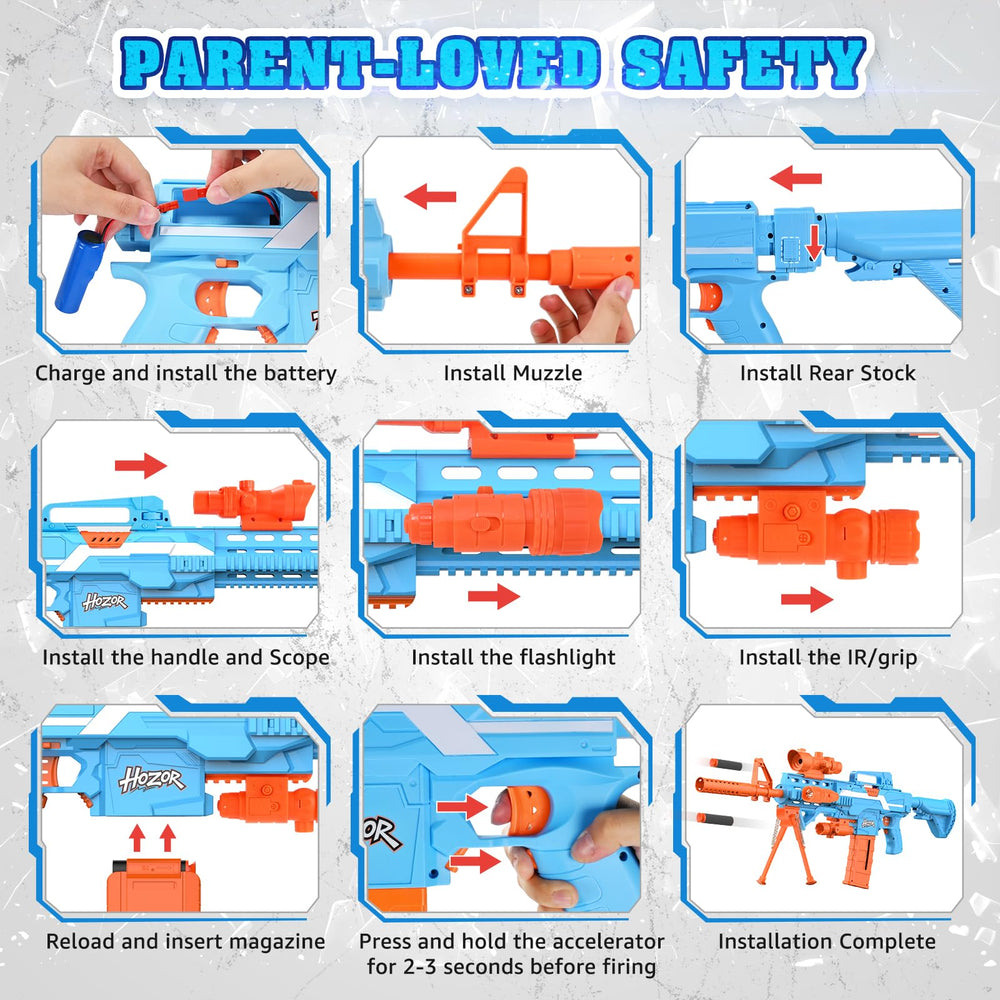 Hozor TriFireX goggles and mask for kid-safe battle visuals