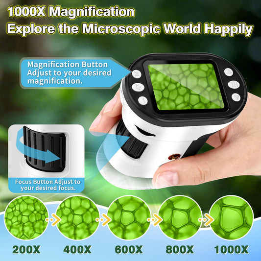 HQGZQL 2-inch LED screen provides clear, eye-friendly real-time observations.