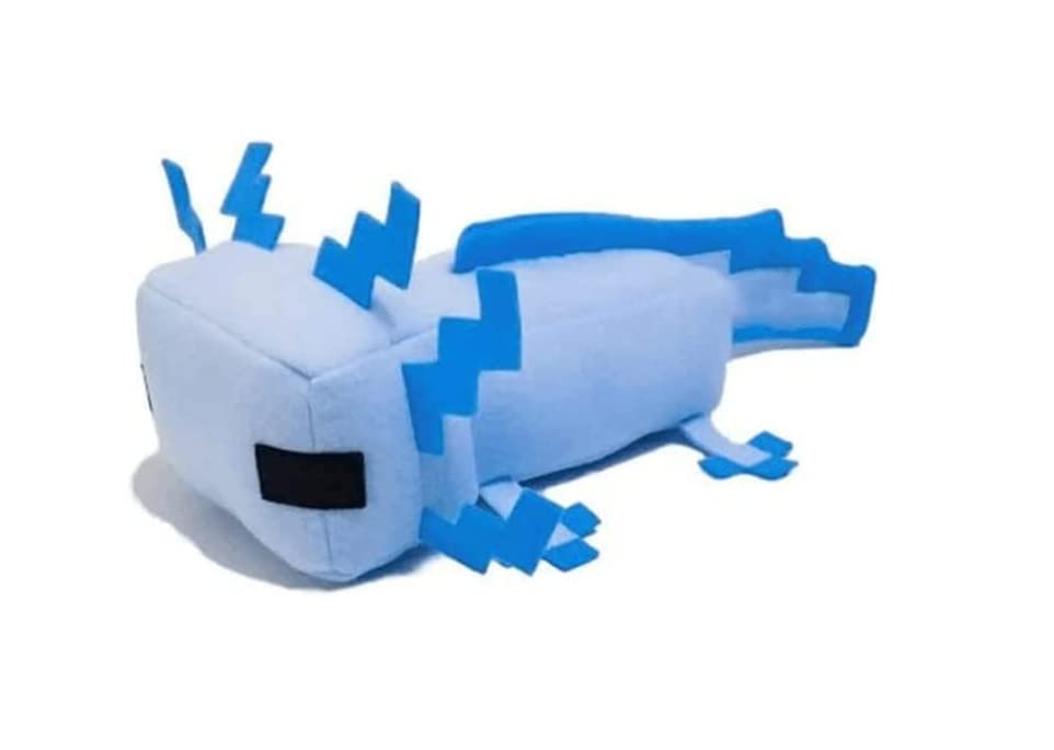 HQRYSH Axolotl plush toy blue, ideal sleep aid and travel companion.