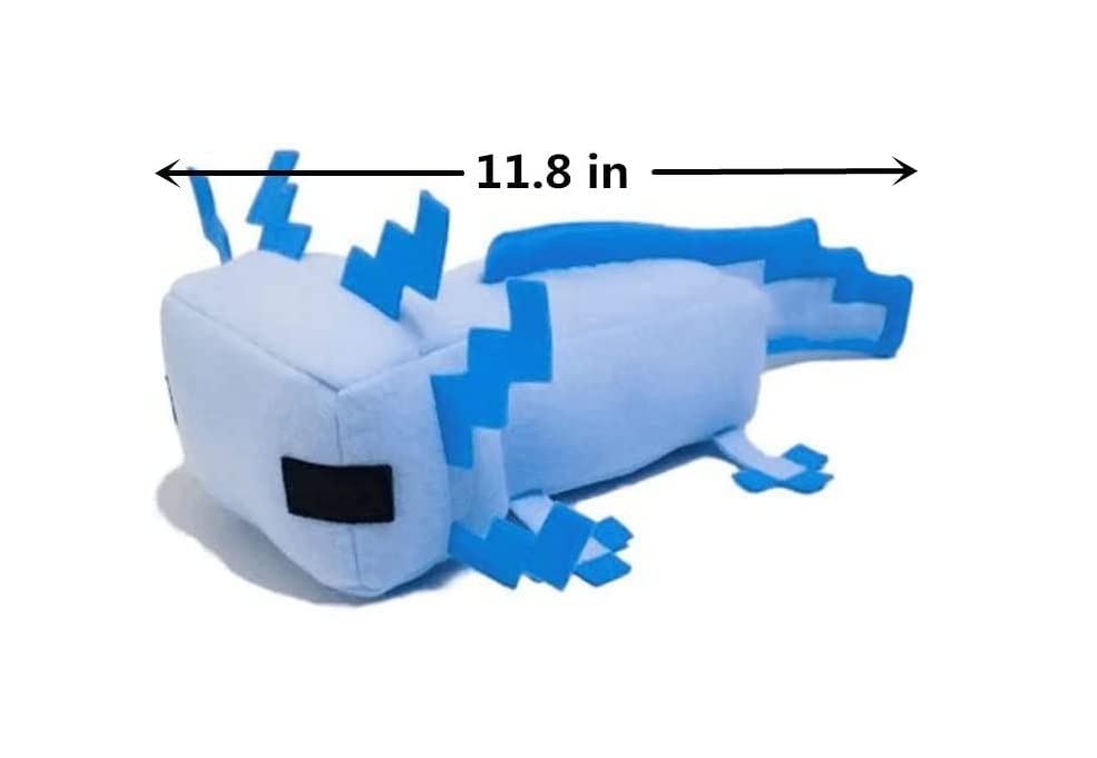 HQRYSH Axolotl plush toy blue with durable stitching.