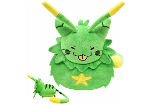 HQRYSH Gnarpy plush in green, front view, soft and cuddly for displays.
